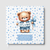 男のよくはしゃぐ子テディベアのゲストブック記念のアイテム ゲストブック (正面)