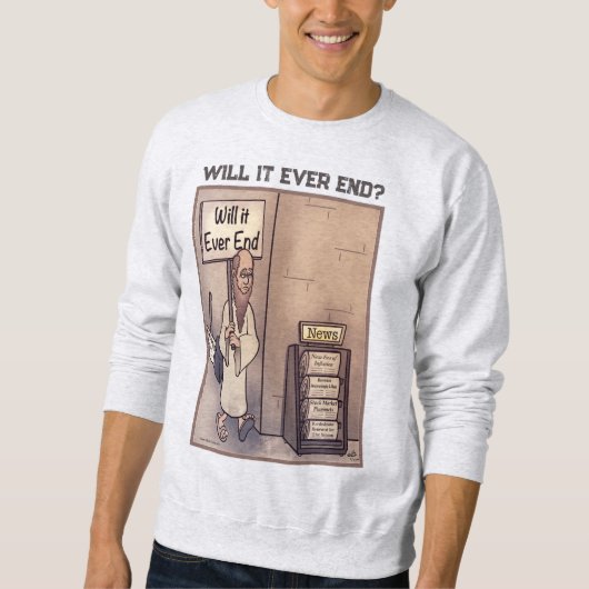 男のアッシュの汗シャツを終わらせるか スウェットシャツ (正面)