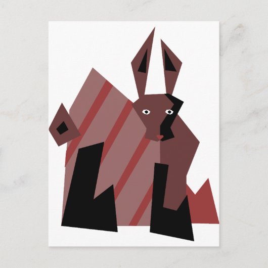 男のウサギ ポストカード (正面)