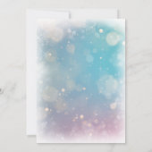 男のエレガント子または女の子の冬の雪片のジェンダーの明かす 招待状 (裏面)