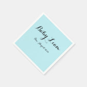 男のカスタム子のための青い赤ちゃんシャワーナプキン スタンダードカクテルナプキン (角)