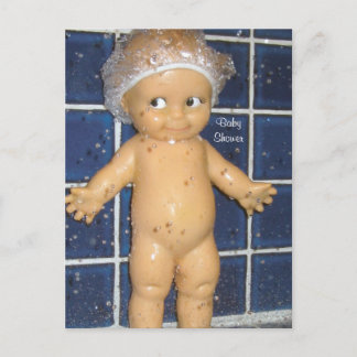 男のカスタム子または女の子のためのベビーシャワー招待状 インビテーションポストカード