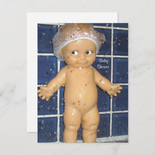 男のカスタム子または女の子のためのベビーシャワー招待状 インビテーションポストカード (正面/裏面)