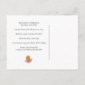 男のカスタム子または女の子のためのベビーシャワー招待状 インビテーションポストカード (裏面)