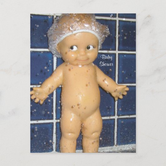 男のカスタム子または女の子のためのベビーシャワー招待状 インビテーションポストカード (正面)