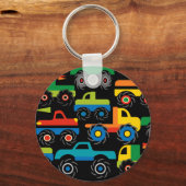 男のカッコいい子のためのモンスタントラックの輸送ギフト キーホルダー (正面)