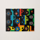 男のカッコいい子のためのモンスタントラックの輸送ギフト ジグソーパズル (横)