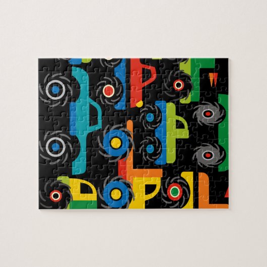 男のカッコいい子のためのモンスタントラックの輸送ギフト ジグソーパズル (横)