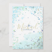 男のカラフル子の誕生日パーティーの招待状 案内状 (裏面)