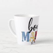 男のカラフル子ママEST日付国ロデオ母 カフェラテマグ (左アングル)