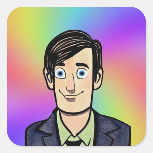 男のクラシック丸印 スクエアシール (正面)