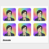 男のクラシック丸印 スクエアシール (シート)