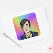 男のクラシック丸印 スクエアシール (封筒)