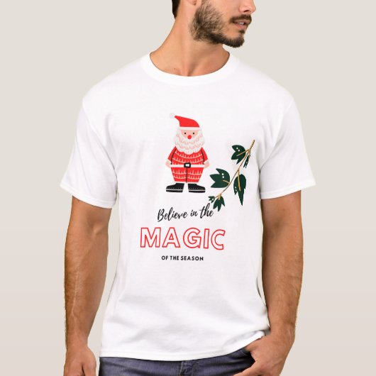 男のクリスマスTシャツデザイン Tシャツ (正面)