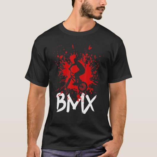 男のクール子として理想的なBmxバイクヴィンテージ Tシャツ (正面)