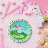 男のクール子のゴルフをテーマにした誕生日パーティー ペーパープレート (パーティー)