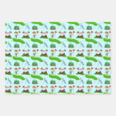 男のクール子のゴルフをテーマにした誕生日パーティー ラッピングペーパーシート (正面)