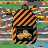 男のクール子の建築パバートラック名を追加 プリントバックパック