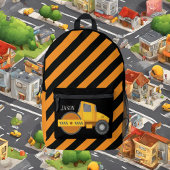 男のクール子の建築パバートラック名を追加 プリントバックパック