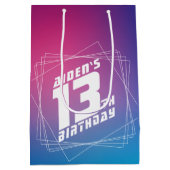 男のクール子の誕生日パーティー ミディアムペーパーバッグ (裏面)