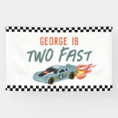 男のクール子2速2番目の誕生日ホットカー 横断幕 (横)