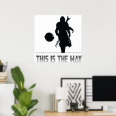 男のシルエット ポスター (ホームオフィス)