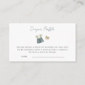 男のシンプル子の服の水の色ベビーシャワー エンクロージャーカード (正面)