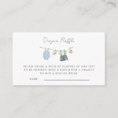 男のシンプル子の服の水の色ベビーシャワー エンクロージャーカード (正面)