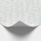 男のシンプル子の赤ちゃんシャワー用の青い線 ラッピングペーパー (角)