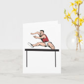 男のジャンプハードル カード (黄色い花)