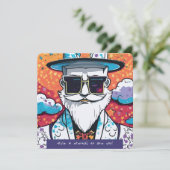 男のスタイリッシュはがき 招待状 (スタンド正面)