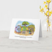 男のストップ子（漫画による） カード (黄色い花)