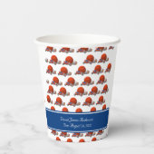 男のパーソナライズされた子のおもちゃをテーマ 紙コップ (裏面)
