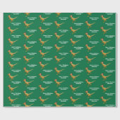 男のパーソナライズされた子の名前クリスマス恐竜ラプター ラッピングペーパー (フラット)