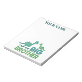 男のパーソナライズされた子の名前ビッグブラザー ノートパッド (回転)