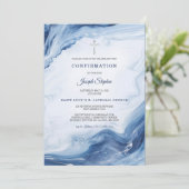 男のパーソナライズされた子の確認招待状 招待状 (スタンド正面)