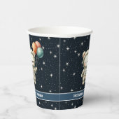 男のパーソナライズされた子の誕生日パーティーカップテディベア 紙コップ (右)