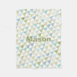 男のパーソナライズされた子の部屋のテペモダンパターン フリースブランケット