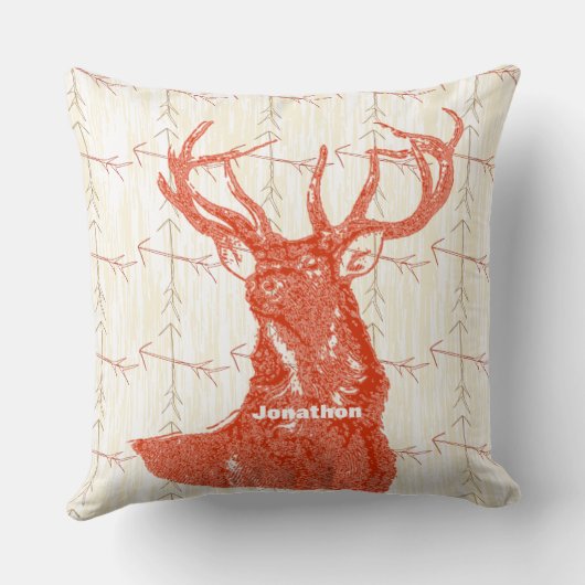 男のパーソナライズされた子の部屋アローディアーを横切る クッション (裏面)