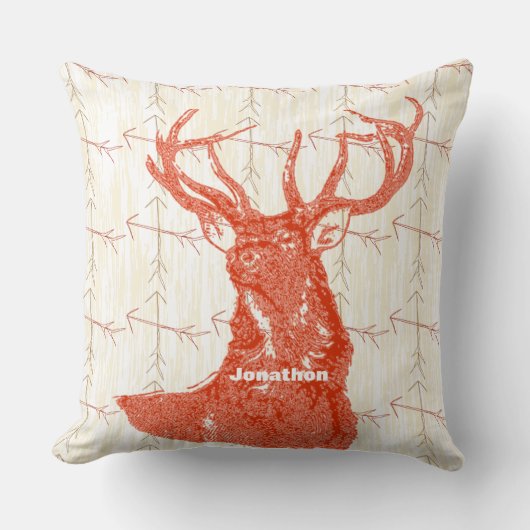 男のパーソナライズされた子の部屋アローディアーを横切る クッション (正面)