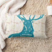 男のパーソナライズされた子の部屋アローディアーを横切る ランバークッション (ブランケット)