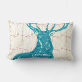 男のパーソナライズされた子の部屋アローディアーを横切る ランバークッション (正面)