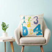 男のパーソナライズされた子の部屋クロス矢印ABC 1234 クッション (椅子)