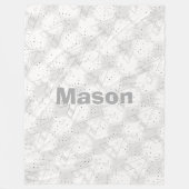 男のパーソナライズされた子の部屋テペの幾何学的パターン フリースブランケット (正面)