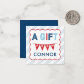 男のパーソナライズされた子ギフト囲いカード ノートカード (正面/裏面インサイチュ)