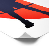 男のパーソナライズされた子バスケットボールスプリットモノグラム ポスター (角)