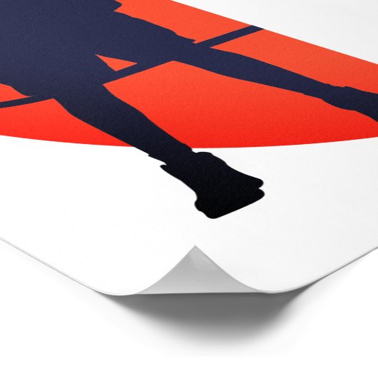 男のパーソナライズされた子バスケットボールスプリットモノグラム ポスター (角)