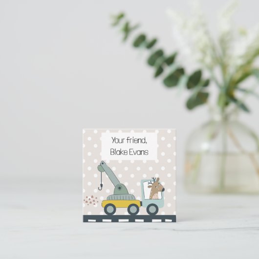 男のパーソナライズされた子予測できな機器カード エンクロージャーカード (スタンド正面)