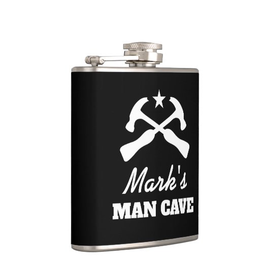 男のパーソナライズされた洞窟お尻フラスコ飲料ギフト男性へ フラスク (右)