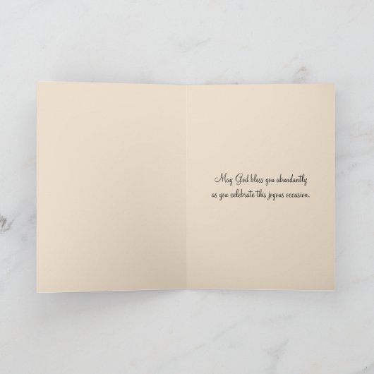 男のパーソナライズされた赤ちゃん男の子のお祝いのカード カード (内部)